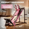 RitFit 3-in-1 Leg Press Hack Squat Machine for Home Gym, 1500LB Capacity, Compact Space-Saving Design with Multiple Hack Squat & Leg Press Angles(PINK)