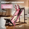 RitFit 3-in-1 Leg Press Hack Squat Machine for Home Gym, 1500LB Capacity, Compact Space-Saving Design with Multiple Hack Squat & Leg Press Angles(PINK(With 2x10lb Pink Weight Plates))