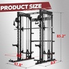 RitFit M1 Pro Smith Machine with Cable Crossover System, Multi-Function Squat Rack Power Cage for Home Gym, Power Rack and Packages(BLACK)