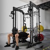 RitFit M1 Pro Smith Machine with Cable Crossover System, Multi-Function Squat Rack Power Cage for Home Gym, Power Rack and Packages(BLACK)