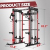 RitFit M1 Pro Smith Machine with Cable Crossover System, Multi-Function Squat Rack Power Cage for Home Gym, Power Rack and Packages(RED)