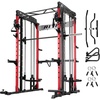RitFit M1 Pro Smith Machine with Cable Crossover System, Multi-Function Squat Rack Power Cage for Home Gym, Power Rack and Packages(RED)