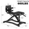 RitFit Back Extension Machine Roman Chair Hyperextension Bench for Home Gym(Black)