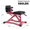 RitFit Back Extension Machine Roman Chair Hyperextension Bench for Home Gym(Pink)