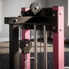 RitFit Hip Abductor and Adductor Machine, 200 LB Weight Capacity | For Home Gym, Forward Support Handles, 360 Degree Knee Pads, 8-Position Adjustment, Compact 60.2 x 30.3 Inch(PINK)