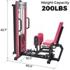 RitFit Hip Abductor and Adductor Machine, 200 LB Weight Capacity | For Home Gym, Forward Support Handles, 360 Degree Knee Pads, 8-Position Adjustment, Compact 60.2 x 30.3 Inch(PINK)