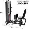 RitFit Hip Abductor and Adductor Machine, 200 LB Weight Capacity | For Home Gym, Forward Support Handles, 360 Degree Knee Pads, 8-Position Adjustment, Compact 60.2 x 30.3 Inch(BLACK)