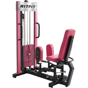 RitFit Hip Abductor and Adductor Machine, 200 LB Weight Capacity | For Home Gym, Forward Support Handles, 360 Degree Knee Pads, 8-Position Adjustment, Compact 60.2 x 30.3 Inch(PINK)